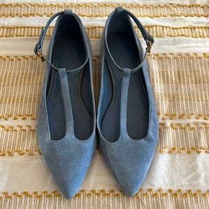Tory Burch light blue flats